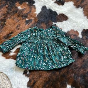 Gymboree swing top green forest floral baby size 12-18 months